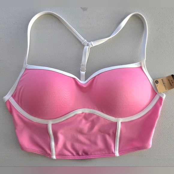 Victoria's Secret Other - Victoria's Secret Dreamy PINK Push-Up Wireless Corset Sport Bra Y2K Activeware